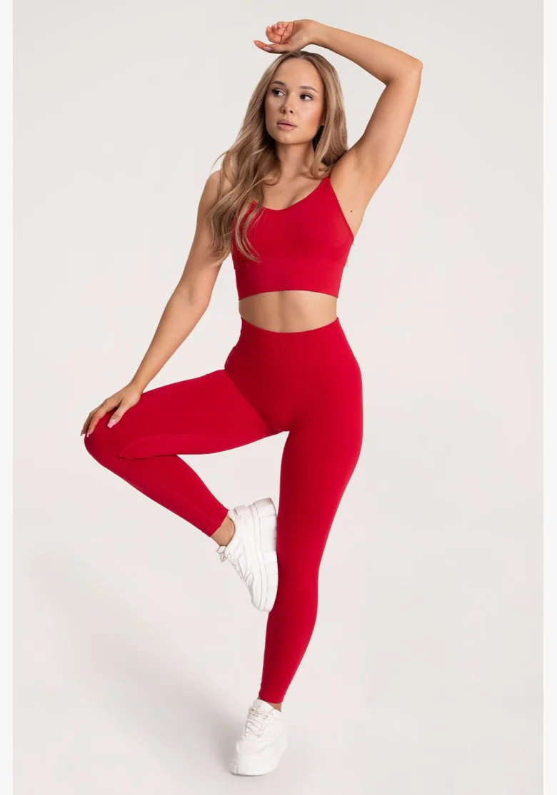 Gym Glamour Legíny Second Skin push up Červené
