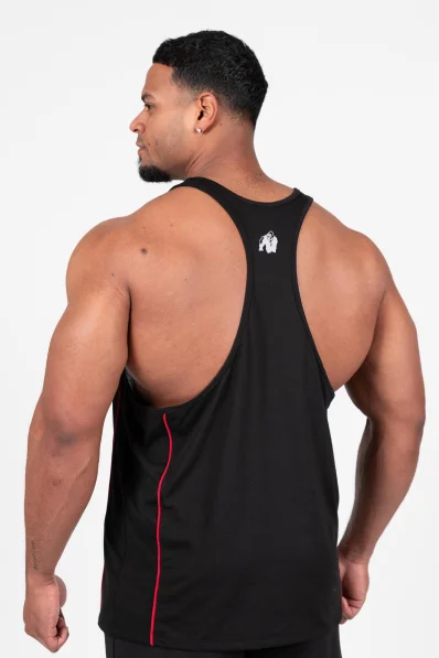 Gorilla Wear pánske tielko Casper Stringer – čierna / červená 2