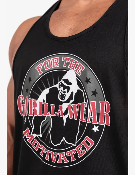Gorilla Wear pánske tielko Casper Stringer – čierna / červená