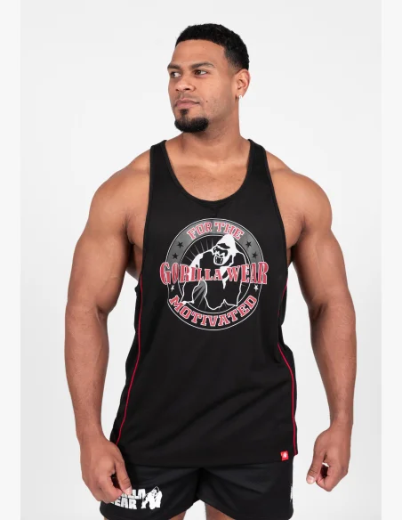 Gorilla Wear pánske tielko Casper Stringer – čierna / červená