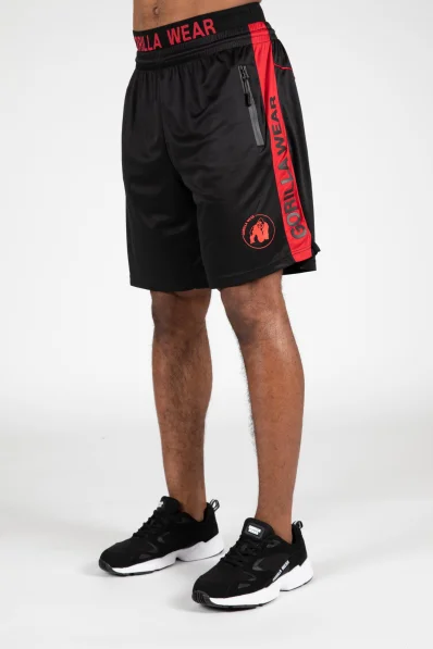 Gorilla Wear pánske šortky Atlanta – čierno/červené