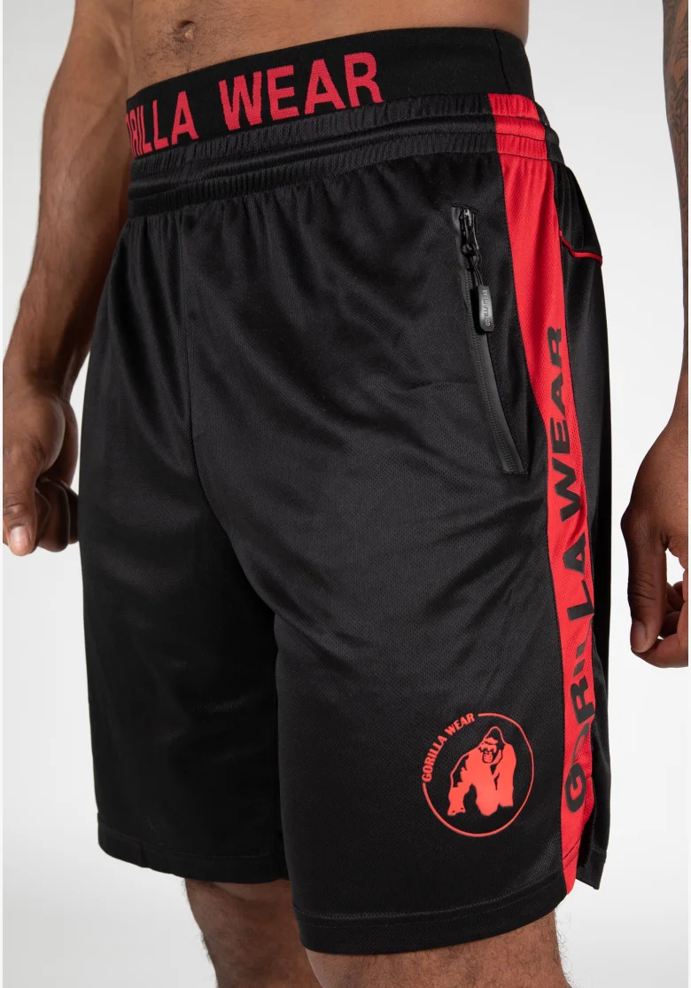 Gorilla Wear pánske šortky Atlanta – čierno/červené