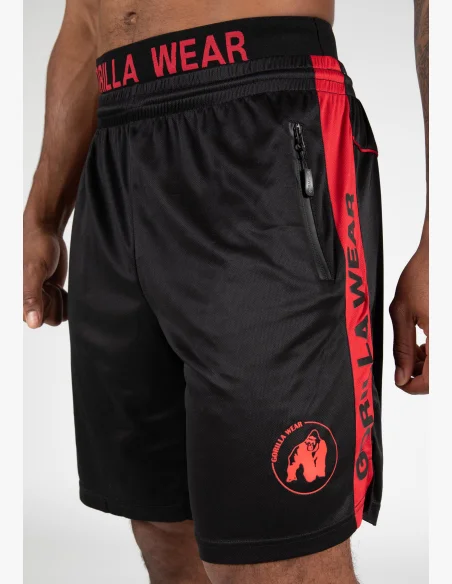 Gorilla Wear pánske šortky Atlanta – čierno/červené
