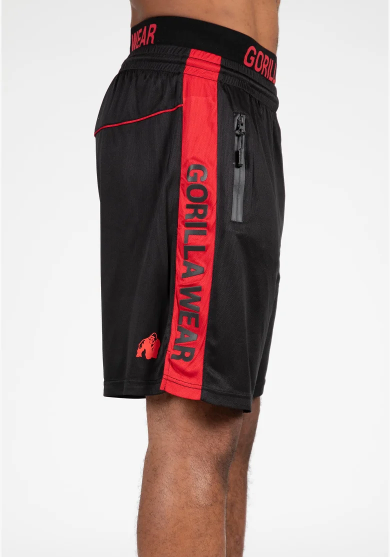 Gorilla Wear pánske šortky Atlanta – čierno/červené