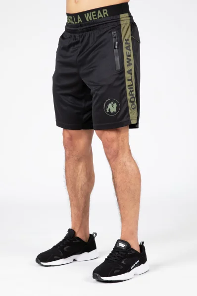 Gorilla Wear pánske šortky Atlanta – čierno/zelené