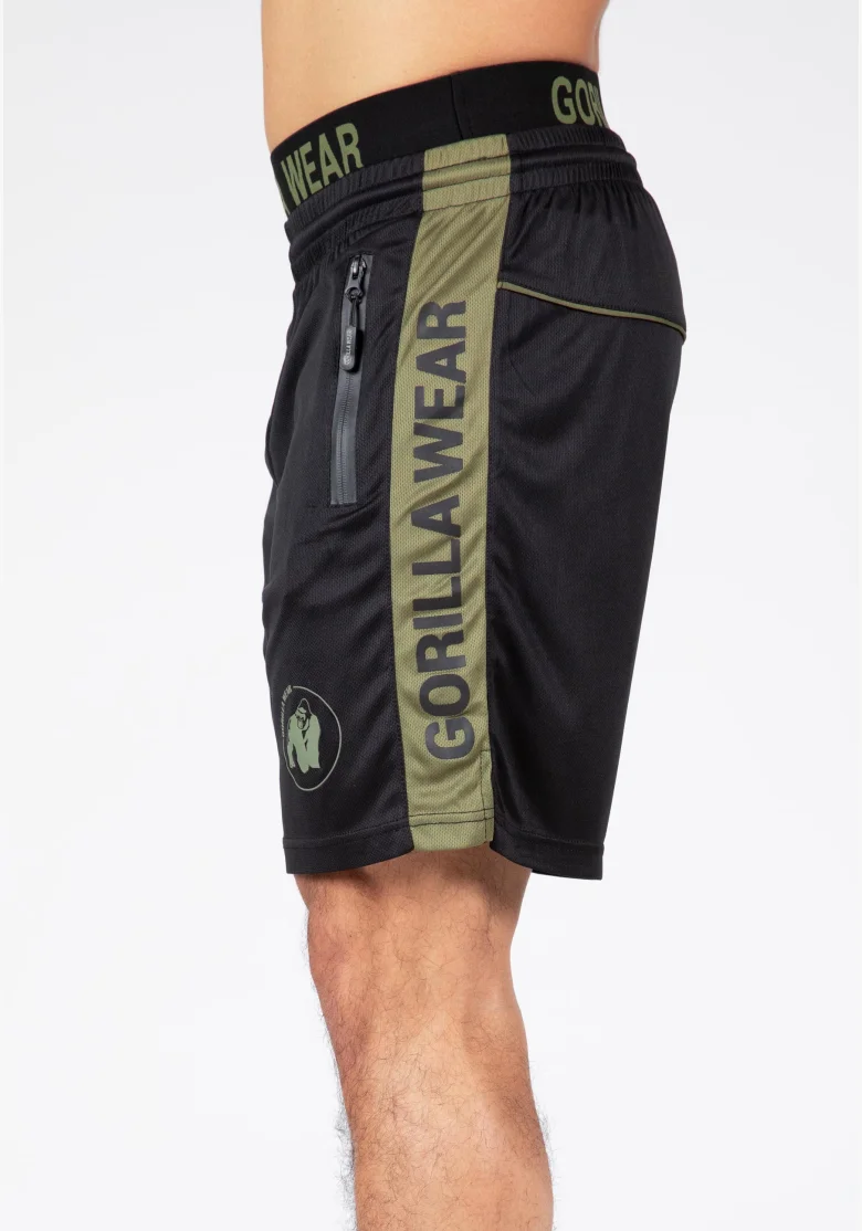 Gorilla Wear pánske šortky Atlanta – čierno/zelené