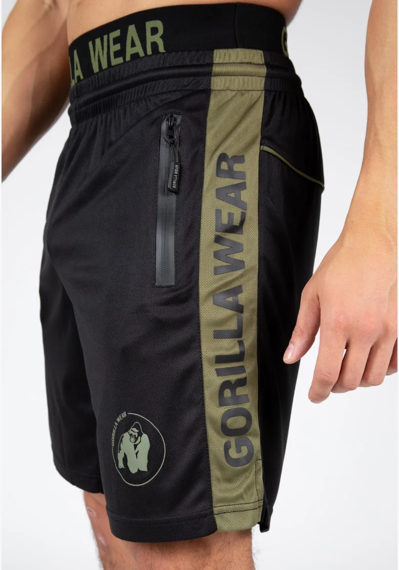 Gorilla Wear pánske šortky Atlanta – čierno/zelené