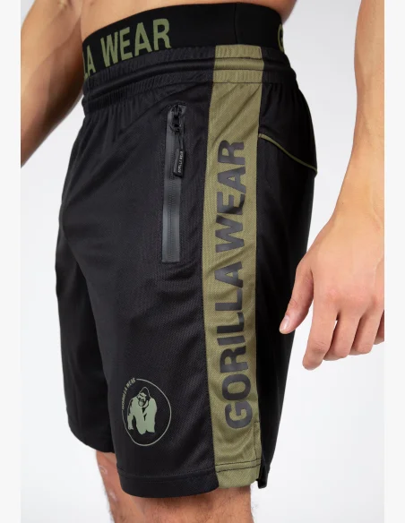 Gorilla Wear pánske šortky Atlanta – čierno/zelené