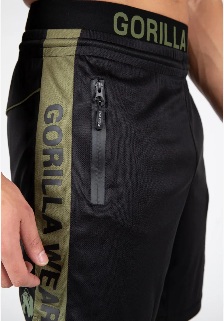 Gorilla Wear pánske šortky Atlanta – čierno/zelené
