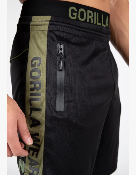 Gorilla Wear pánske šortky Atlanta – čierno/zelené