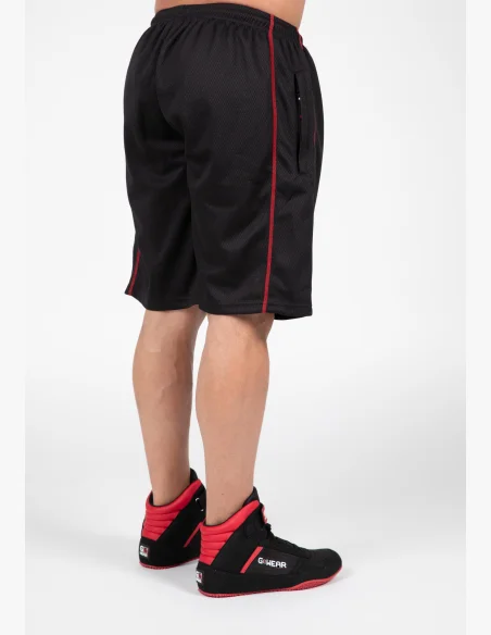 Gorilla Wear pánske šortky Wallace Mesh – čierna / červená