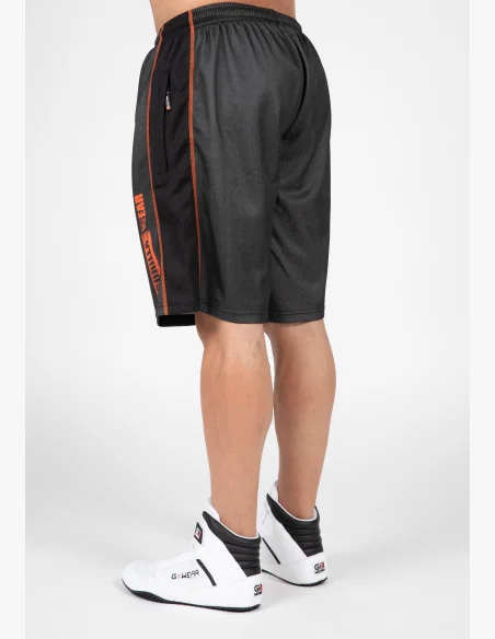 Gorilla Wear pánske šortky Wallace Mesh – sivá / oranžová