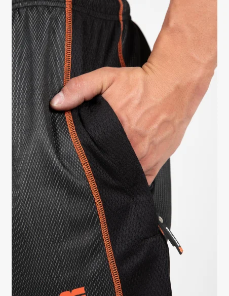 Gorilla Wear pánske šortky Wallace Mesh – sivá / oranžová
