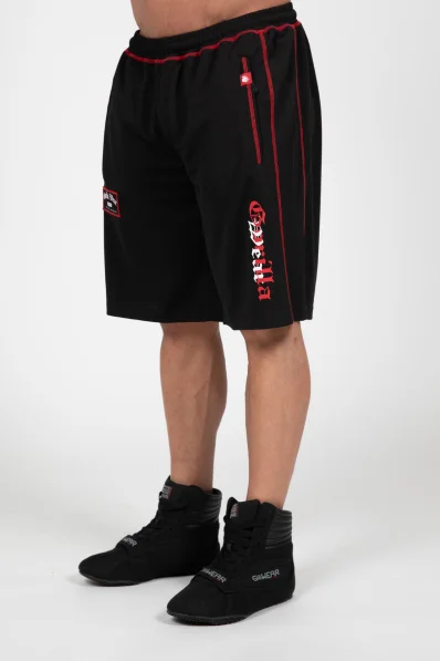 Gorilla Wear pánske šortky Marlow Mesh – čierna / červená