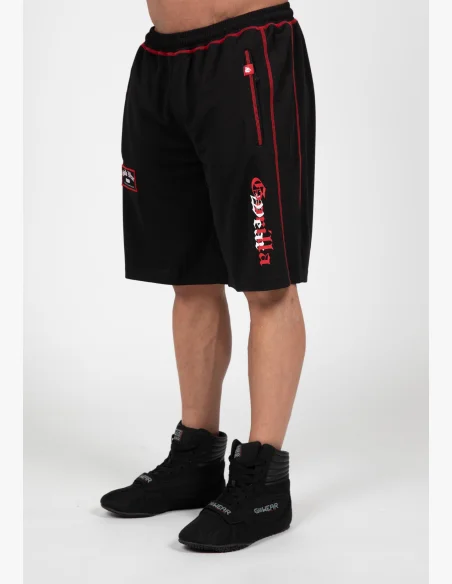 Gorilla Wear pánske šortky Marlow Mesh – čierna / červená