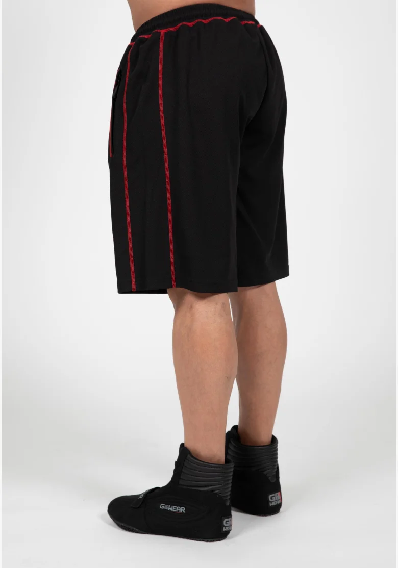 Gorilla Wear pánske šortky Marlow Mesh – čierna / červená