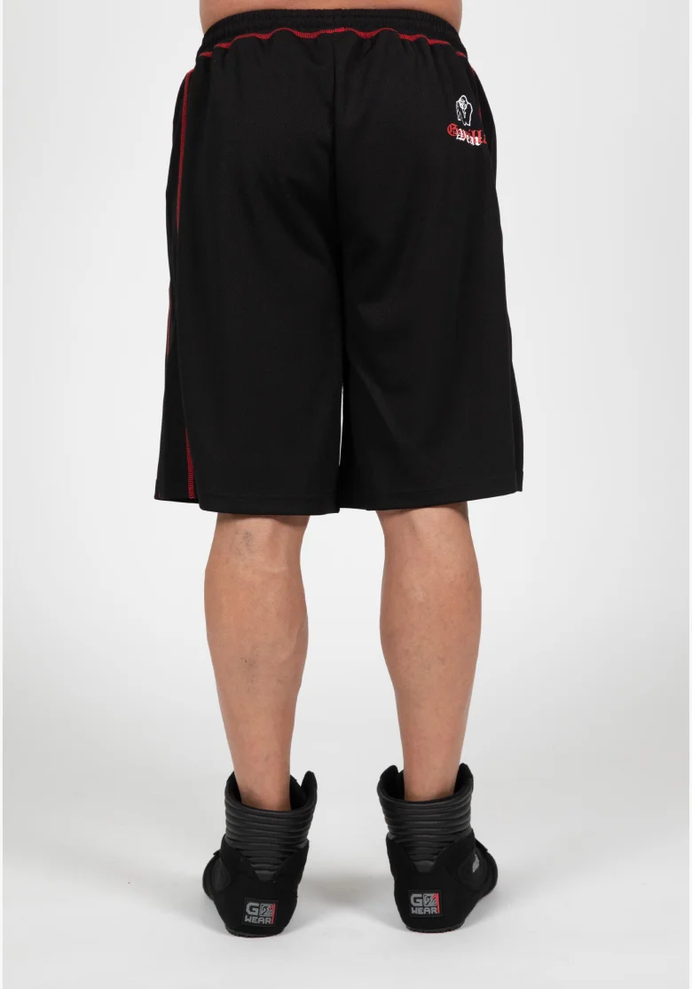 Gorilla Wear pánske šortky Marlow Mesh – čierna / červená
