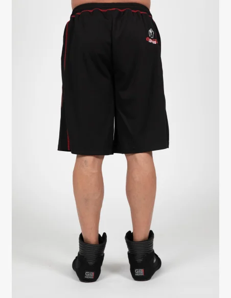 Gorilla Wear pánske šortky Marlow Mesh – čierna / červená