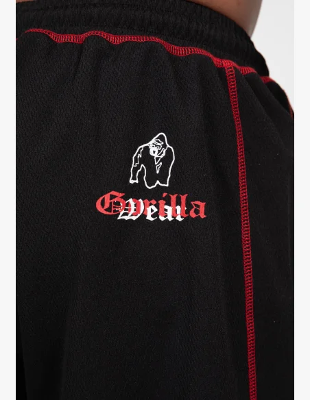 Gorilla Wear pánske šortky Marlow Mesh – čierna / červená