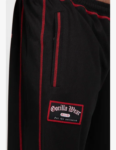 Gorilla Wear pánske šortky Marlow Mesh – čierna / červená