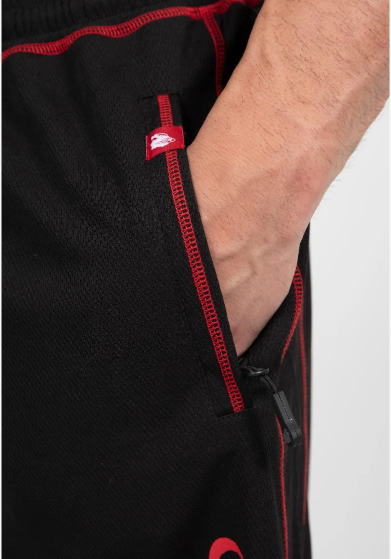 Gorilla Wear pánske šortky Marlow Mesh – čierna / červená