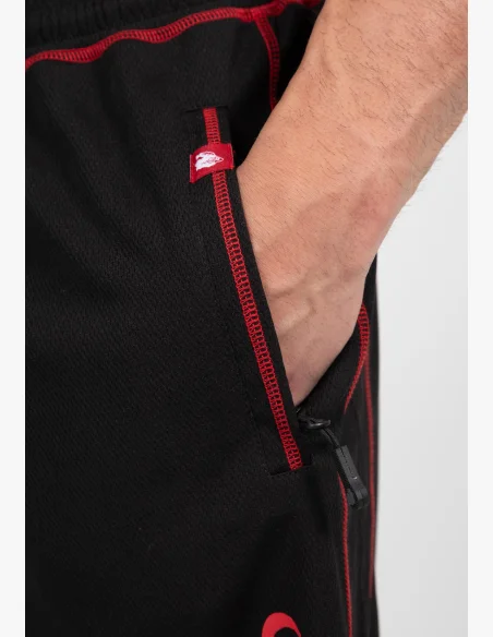 Gorilla Wear pánske šortky Marlow Mesh – čierna / červená