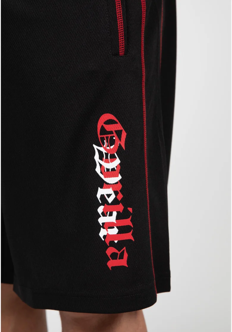 Gorilla Wear pánske šortky Marlow Mesh – čierna / červená