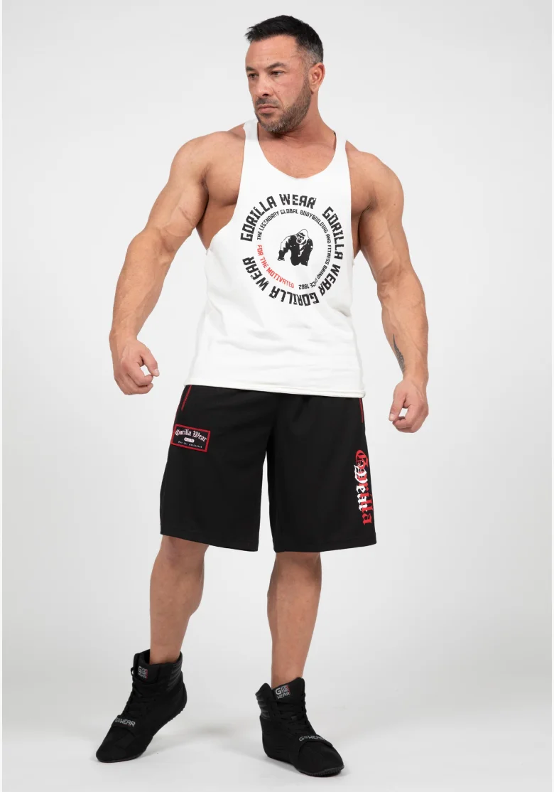 Gorilla Wear pánske šortky Marlow Mesh – čierna / červená