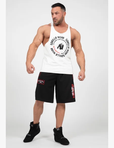 Gorilla Wear pánske šortky Marlow Mesh – čierna / červená