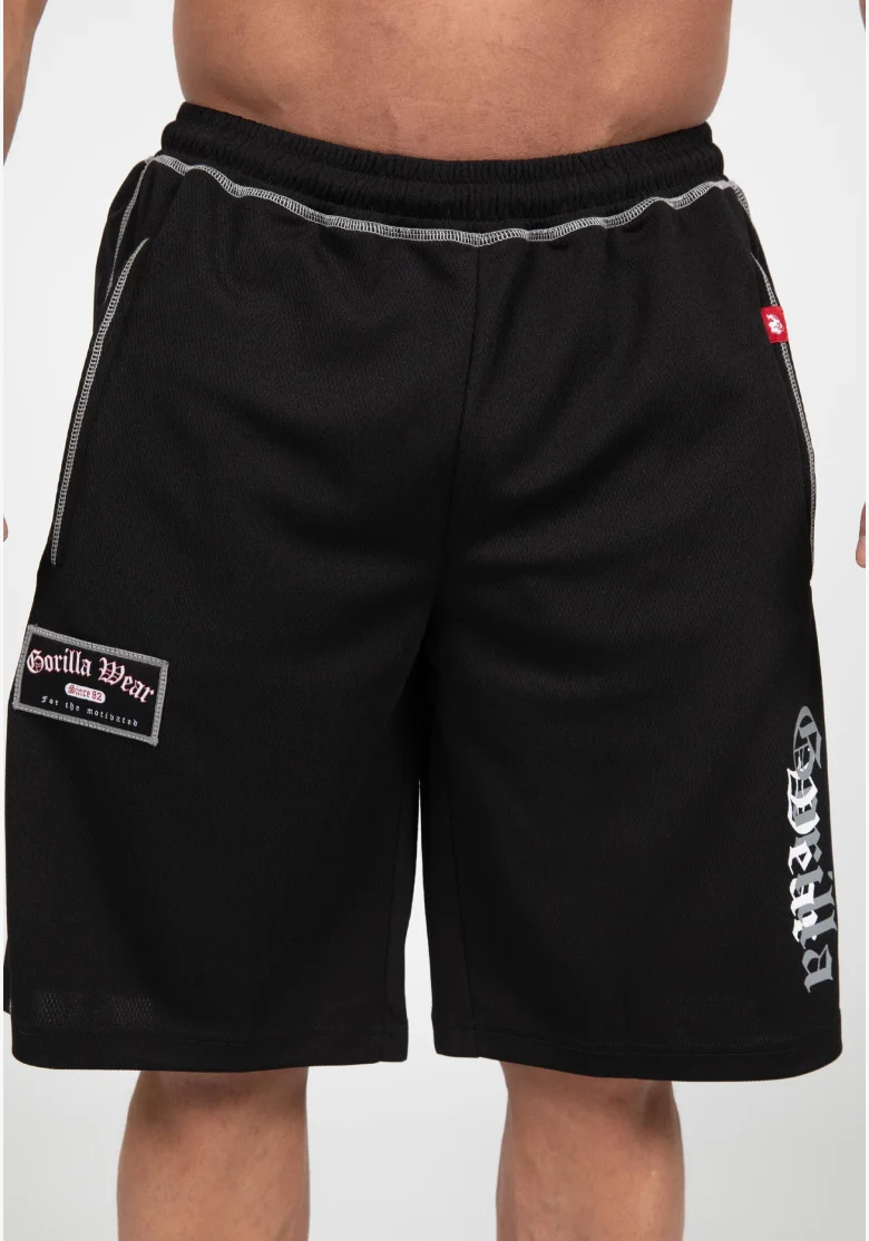 Gorilla Wear pánske šortky Marlow Mesh – čierna / sivá