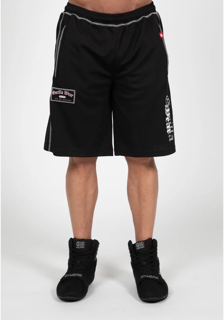 Gorilla Wear pánske šortky Marlow Mesh – čierna / sivá