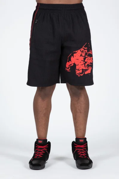 Gorilla Wear pánske šortky Buffalo Old School – čierna / červená 2