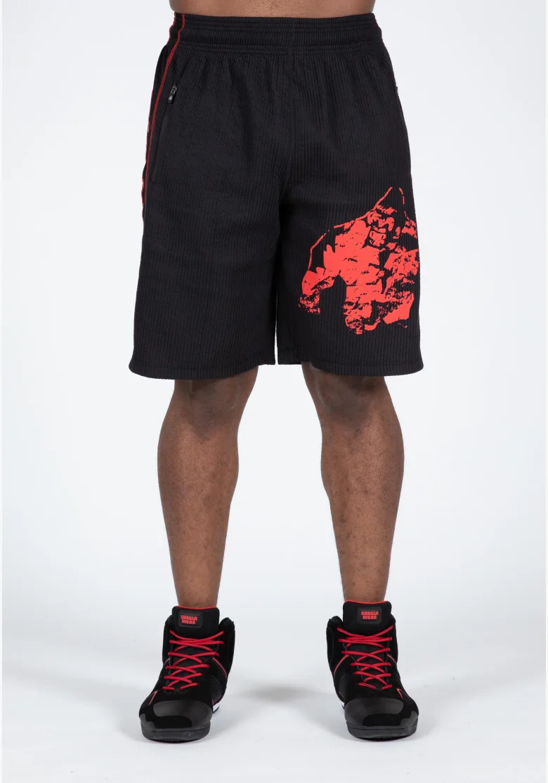 Gorilla Wear pánske šortky Buffalo Old School – čierna / červená