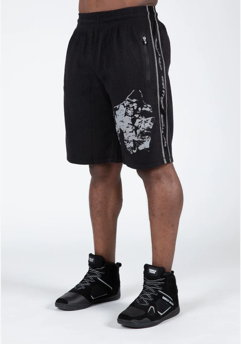 Gorilla Wear pánske šortky Buffalo Old School – čierna / sivá