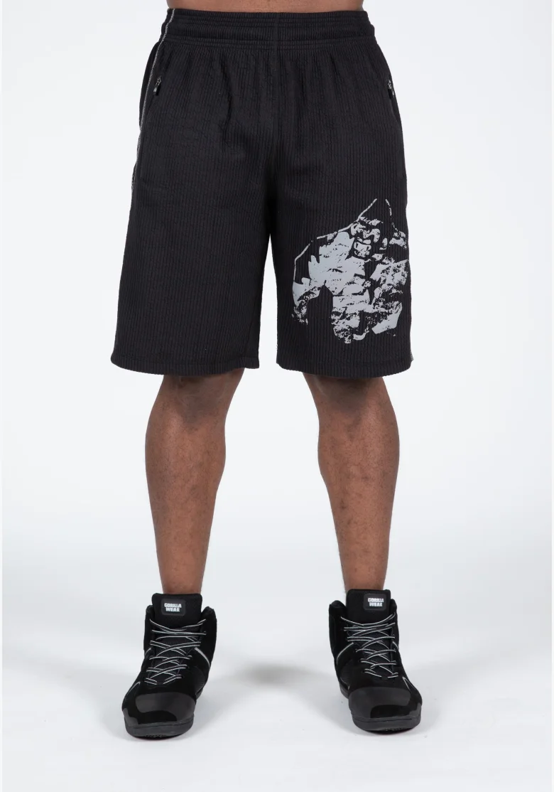 Gorilla Wear pánske šortky Buffalo Old School – čierna / sivá