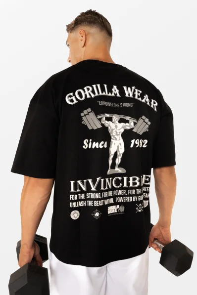 Gorilla Wear pánske oversized tričko Kingston – čierna