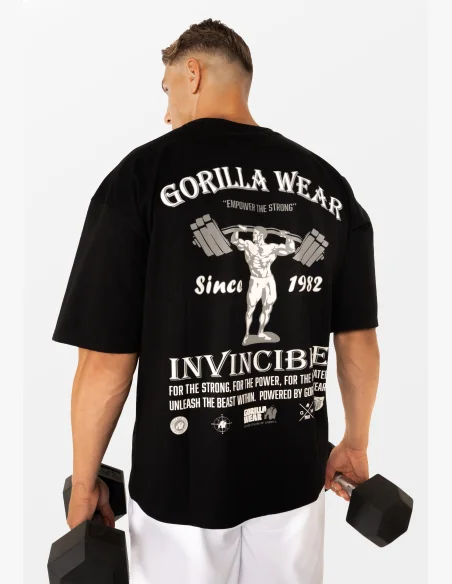 Gorilla Wear pánske oversized tričko Kingston – čierna