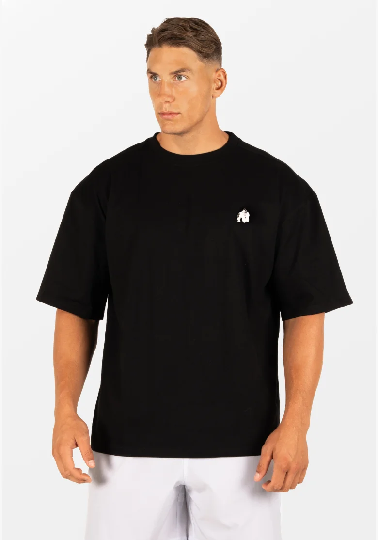 Gorilla Wear pánske oversized tričko Kingston – čierna