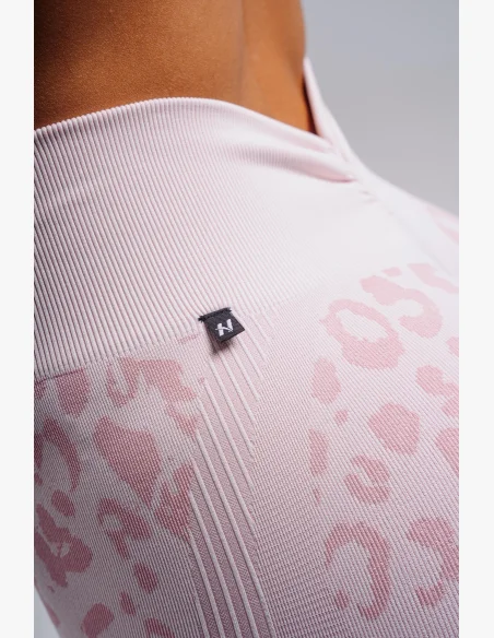 NEBBIA Kompresné push-up legíny s leopardím vzorom PRIMAL ružové