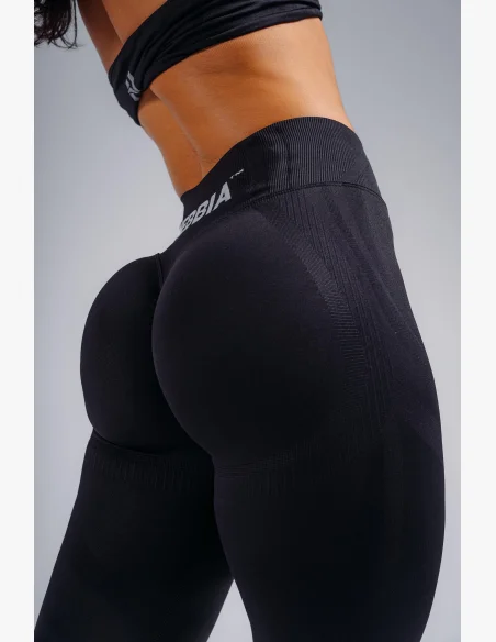 NEBBIA extra push-up legíny s vysokým pásom PRIMAL čierne