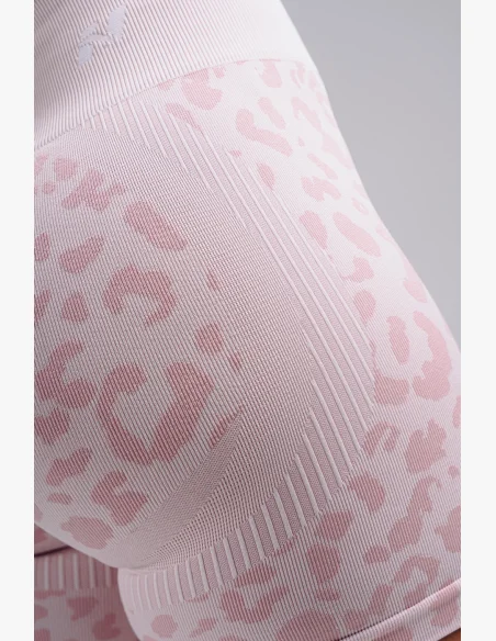 NEBBIA Kompresné push-up šortky s leopardím vzorom PRIMAL ružové