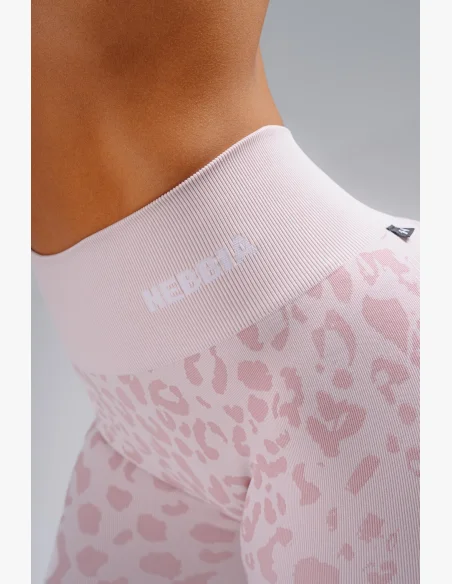 NEBBIA Kompresné push-up šortky s leopardím vzorom PRIMAL ružové