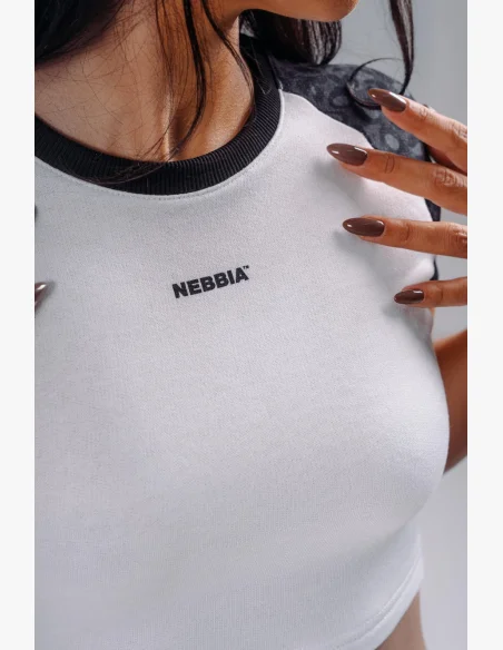 NEBBIA Crop top s leopardím vzorom '97 PRIMAL čierny