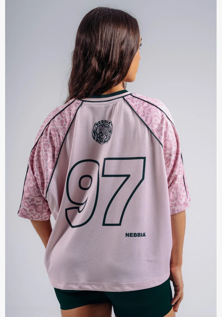NEBBIA Oversized tričko '97 PRIMAL ružové