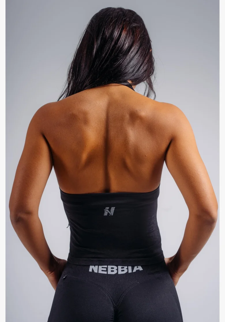 NEBBIA Halter top s vstavanou podprsenkou PRIMAL čierny