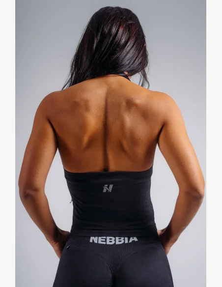NEBBIA Halter top s vstavanou podprsenkou PRIMAL čierny