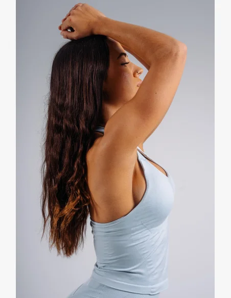 NEBBIA Halter top s vstavanou podprsenkou PRIMAL modrý