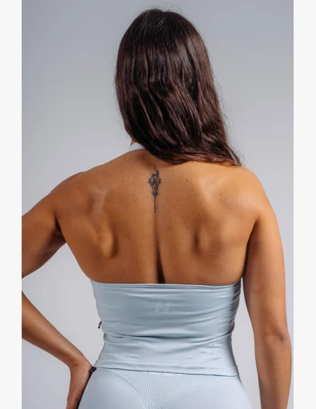 NEBBIA Halter top s vstavanou podprsenkou PRIMAL modrý