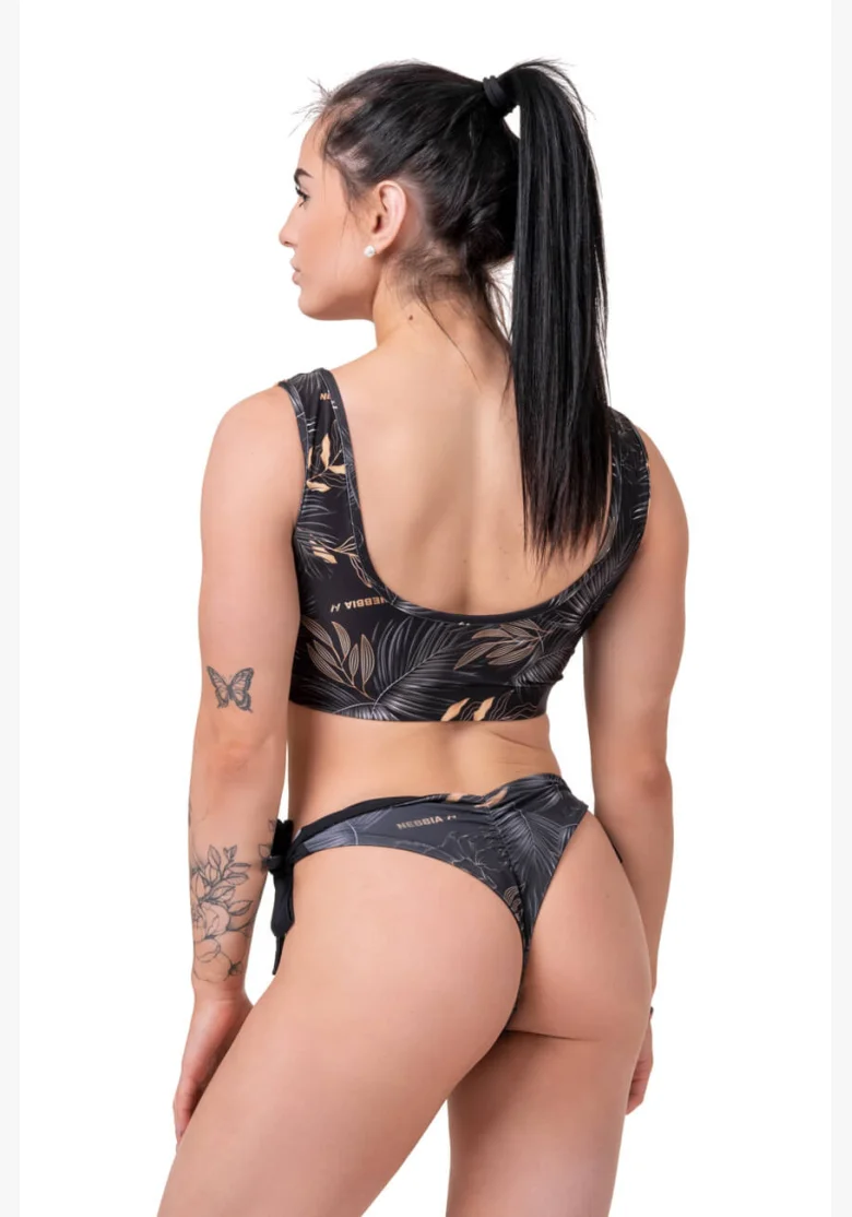 NEBBIA Miami Športový Bikini Bralette (horný diel) čierna