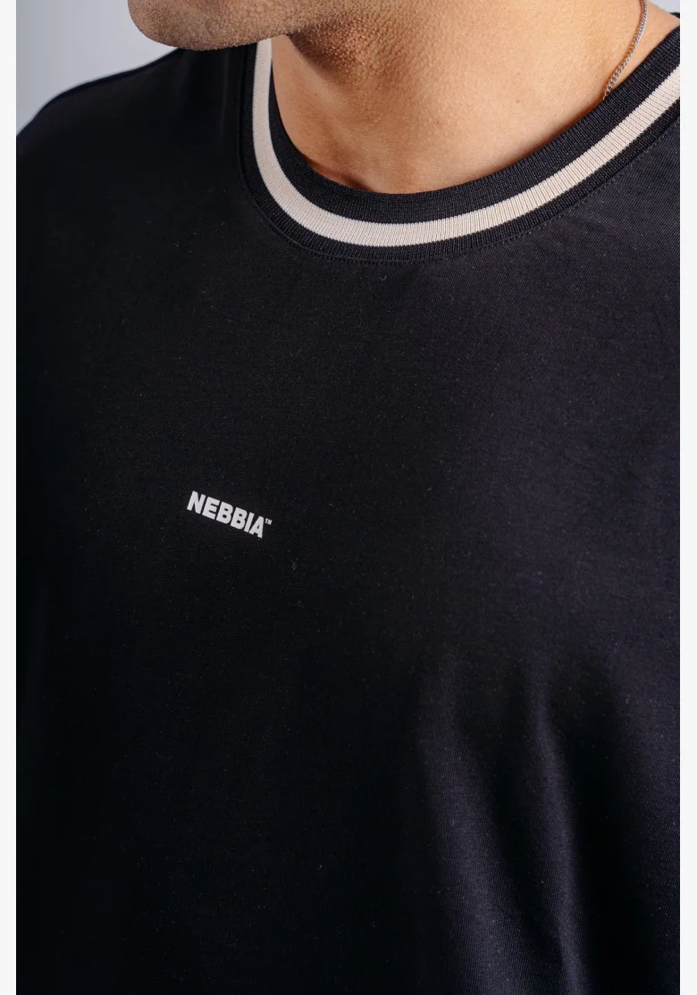 NEBBIA Oversized tričko PRIMAL čierne